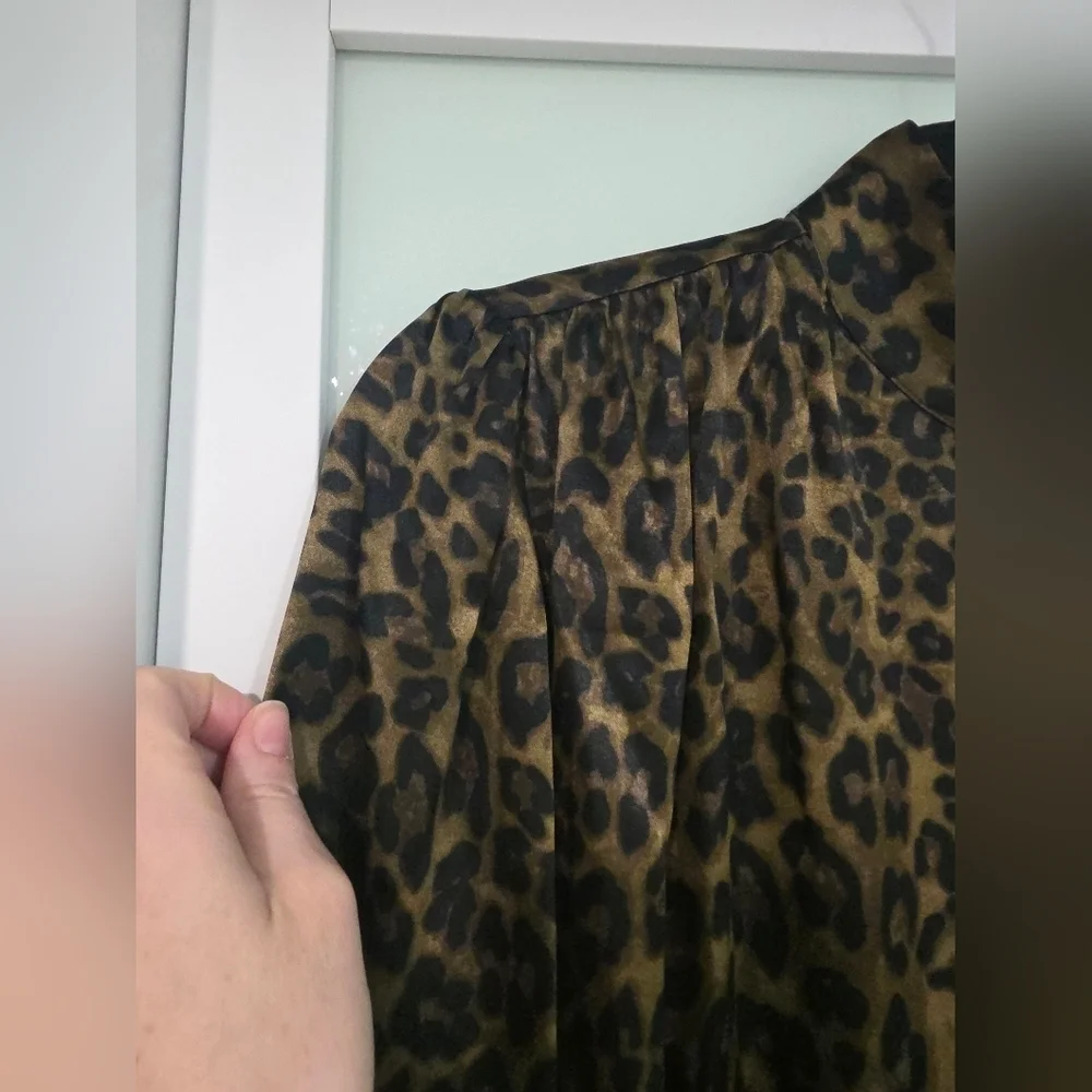 ZARA WOMAN ANIMAL PRINT SHIRT Top Blouse Leopard - Picture 15 of 16
